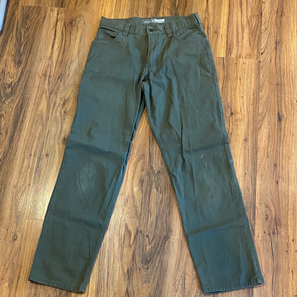 Carhartt Olive Relaxed Fit Men’s Pants